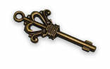Фурнітура металева Ключ-корона бронза