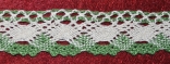Мереживо бавов. зелене, ширина 2,5 см