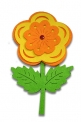 Декор з фетру Квітка помаранчевий