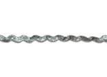 Тасьма В'юнчик, срібна, ширина 0.5 см