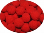 Помпон велюровий червоний 1.8 см, 50 шт. в упак
