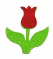 Декор з фетру Тюльпан, червоний, 7 см, 25шт/уп