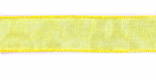 Стрічка з органзи, жовта, ш. 1,2 см; 45,7 м в рул.