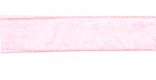 Стрічка з органзи, світло-рожева, ш. 1,2 см; 45,7 м в рул.
