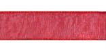 Стрічка з органзи, краснаяая, ш. 1,5 см; 45,7 м в рул.