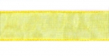 Стрічка з органзи, жовта, ш. 1,5 см; 45,7 м в рул.