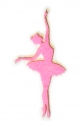 Декор з фетру Балерина, 8,5 см, рожевий, 25 шт в пак.