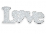 Декор з фетру Слово LOVE-1, 7 см, білий, 30 шт. в пак.