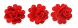 Декор з фетру Троянда, червона, 6 см, 20 шт в пак
