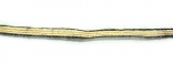 Стрічка джутова 0,6 см, натуральна з кольором, черный, 100 ярдів в рул.
