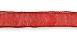 Стрічка з органзи, червона, ширина 1,5 см; 45,7 м в рул.