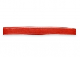 Стрічка з органзи, червона, ширина 1 см; 457 м в рул.