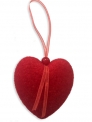 Виріб із пінопласту Серце оксамитове 9 см, червоне, підвіска