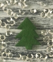 Декор з фетру Ялинка, зелена, 3 см, 100 шт в уп