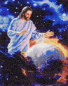 Ісус охороняє Світ, 40*50 см. Набір для творчості зі стразами на підрамнику