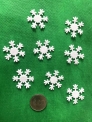 Декоративний виріб з фетру Сніжинка, 3 см, 500 шт в пак