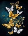 Золоті метелики 40*50 см. Набір для творчості зі стразами на підрамнику