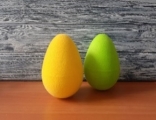 Виріб з пінопласту Яйце оксамитове, 15 см, жовте