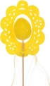 Декоративний виріб з фетру Великодній топер, жовтий, 32см