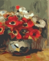 Анемони. Худ. Pierre -Auguste Renoir 20*30см. Набір для творчості зі стразами на підрамнику