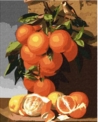Натюрморт з апельсинами в пейзажі Худ.Antonio Mensaque. 40*50 см. Набір для творчості зі стразами на підрамнику