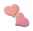 Виріб текстильний декоративний Серце рожеве 3,5 см, 100 шт в пак