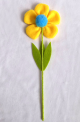 Декоративний виріб Квітка Флора, 10*30 см, жовта
