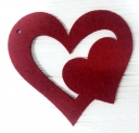 Виріб текстильний декоративний Серце Вікторія, 11 см (2 мм)