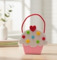 Виріб декоративний з фетру Кошик Кексик, 8*9 см