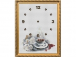Набір для вишивання хрестом Годинник Романтична кава