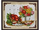 Набір для вишивання хрестом Годинник Яблука і квіти